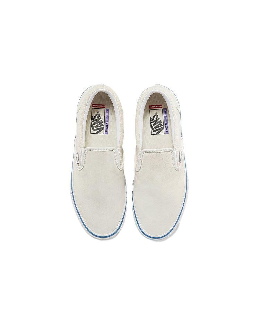 Vans White Slip-On Casual Low Tops Skateboarding Shoes for men