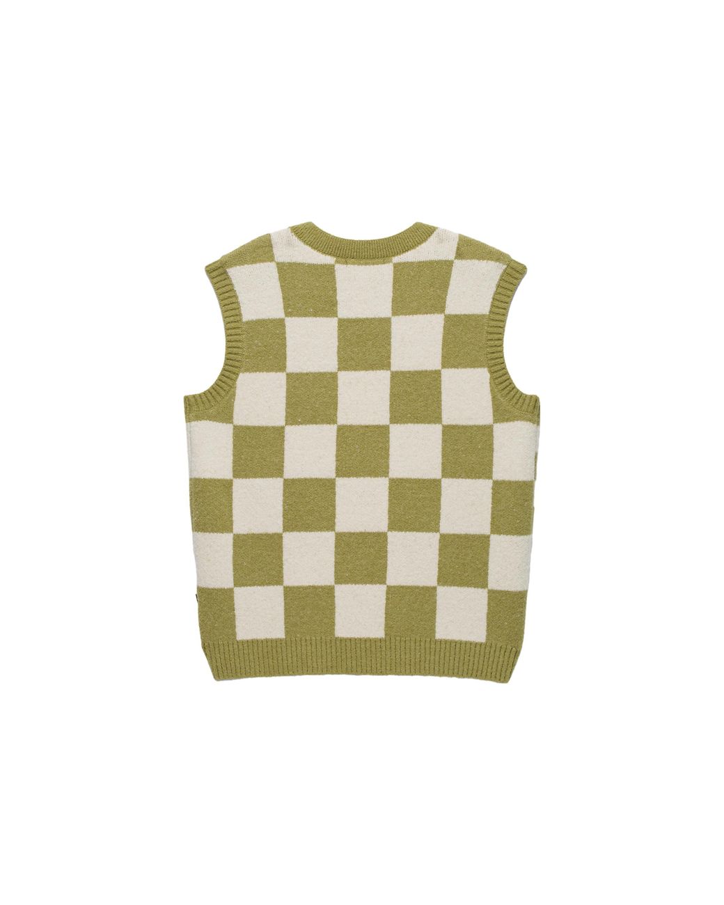 Vans Courtyard Checker Sweater Vest in Green | Lyst