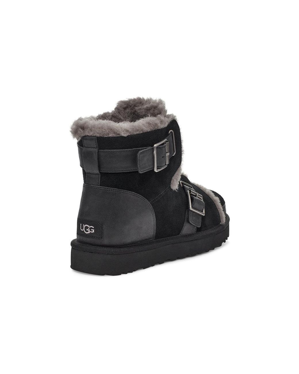 Ugg Black (Wmns) Dune Mini Buckle Boot Fleece Lined