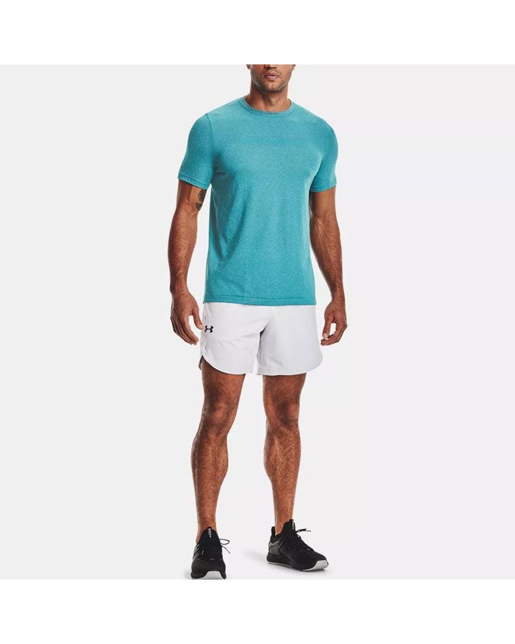 Under Armour Blue Rush Seamless T-Shirt 'Aqua' for men