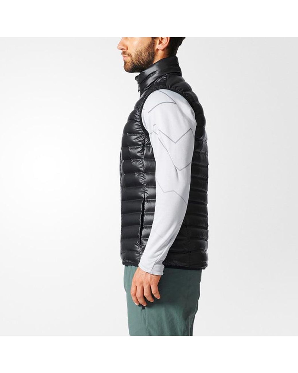 Adidas Black Varilite Vest Casual Sports Stand Collar Vest for men