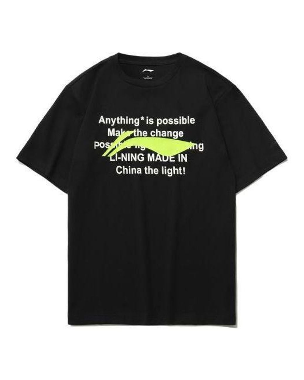 Li-ning Black Anything Is Possible Graphic T-Shirt for men