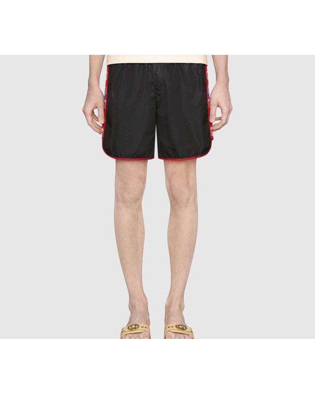 Gucci Black Retro Double G Webbing Shorts