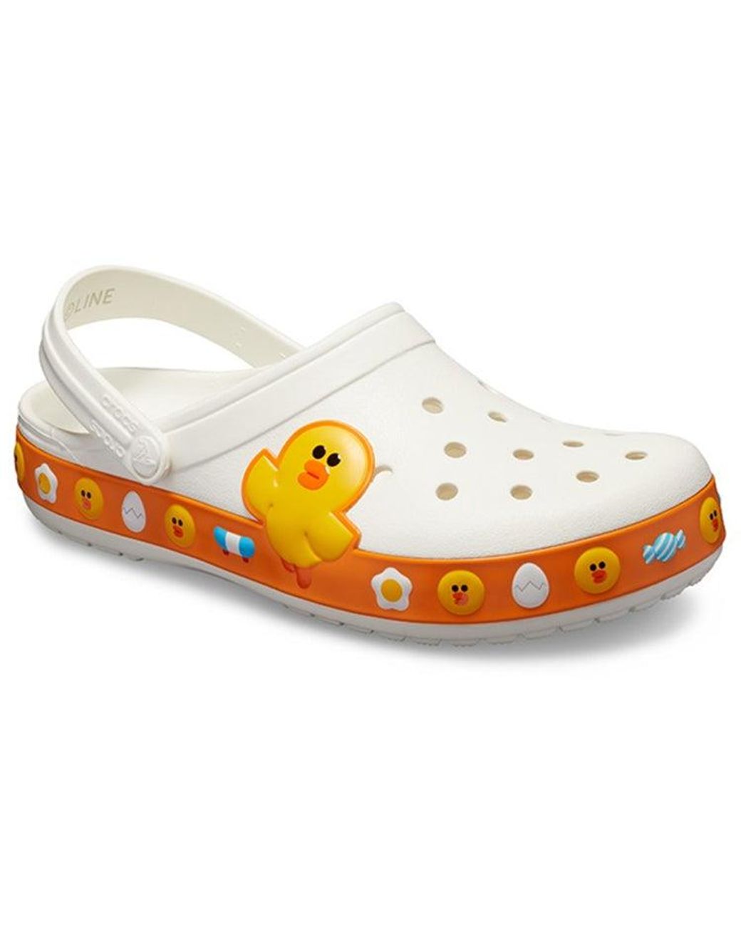 CROCSTM Orange Classic Clog Line Friends Beach Sandals