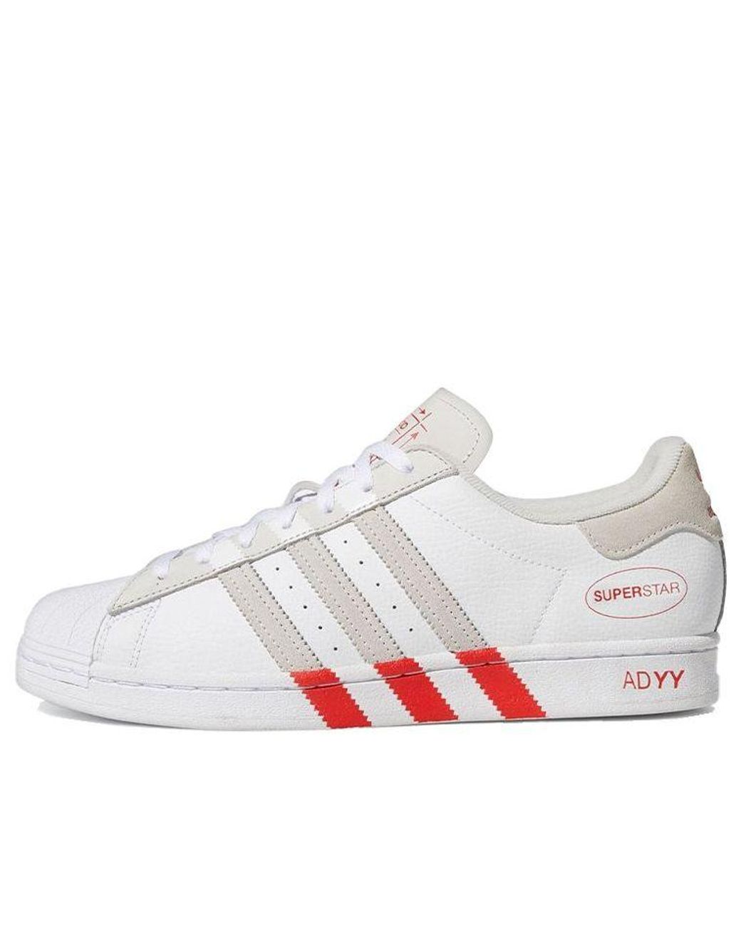 Adidas White Superstar 'Extended 3-Stripes' for men
