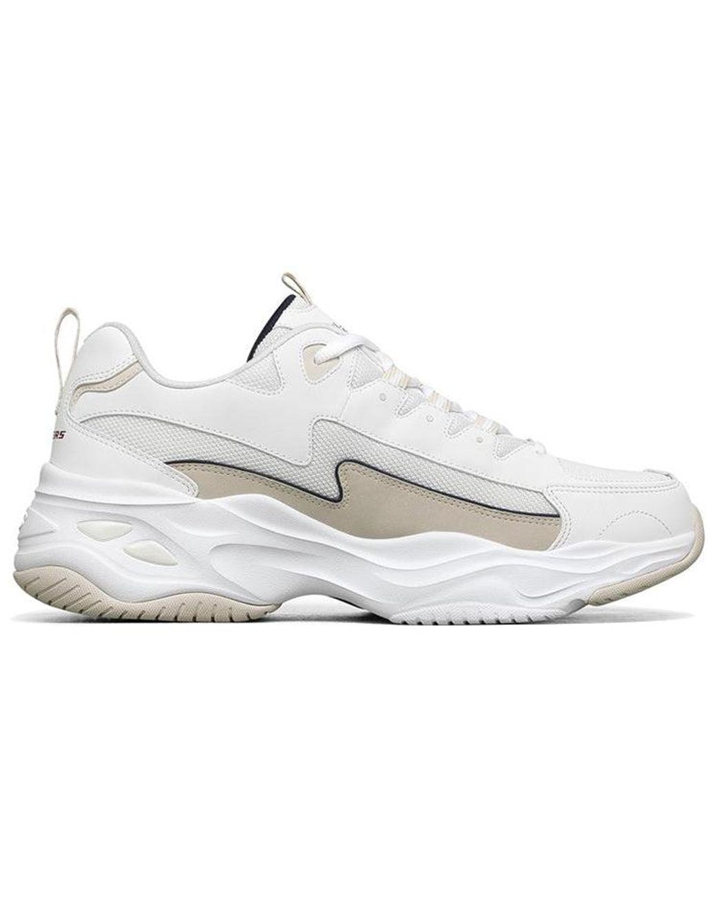 Skechers White D'Lites 4.0 Low-Top Daddy Shoes for men