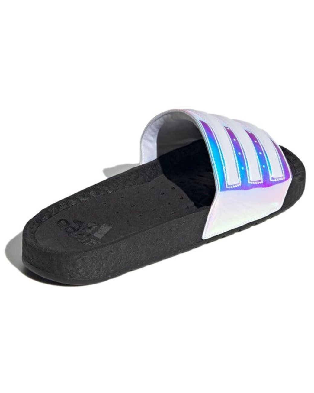 Adidas Blue Adilette Boost Slides 'Iridescent' for men