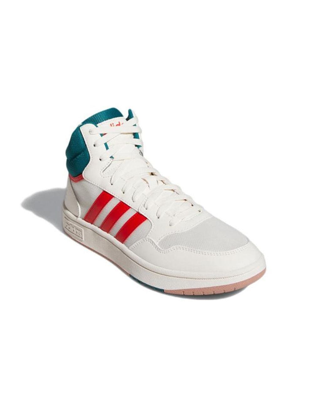 Adidas White Hoops 3.0 Mid Vivid' for men