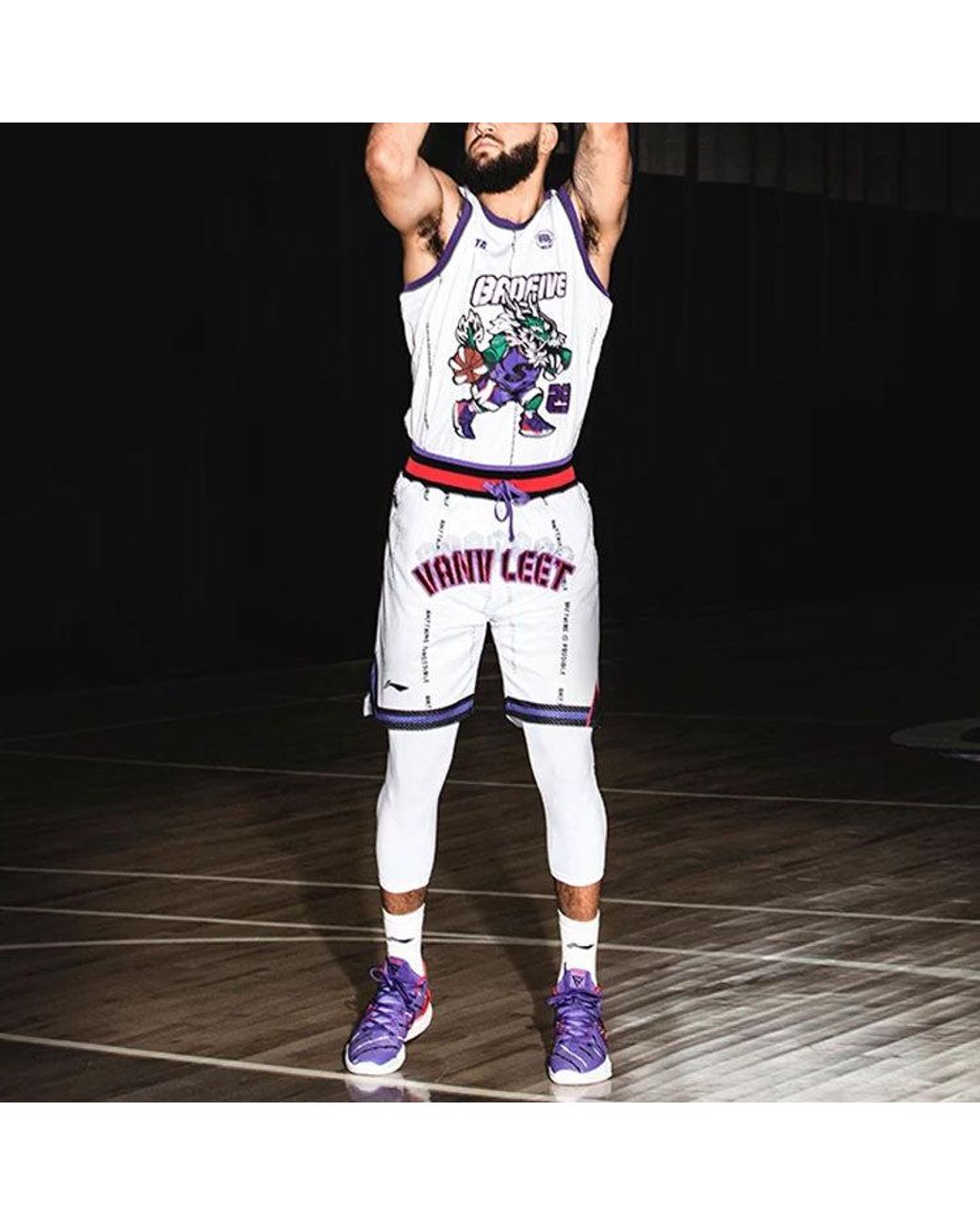 Li-ning Blue Badfive Fred Vanvleet Basketball Jersey for men