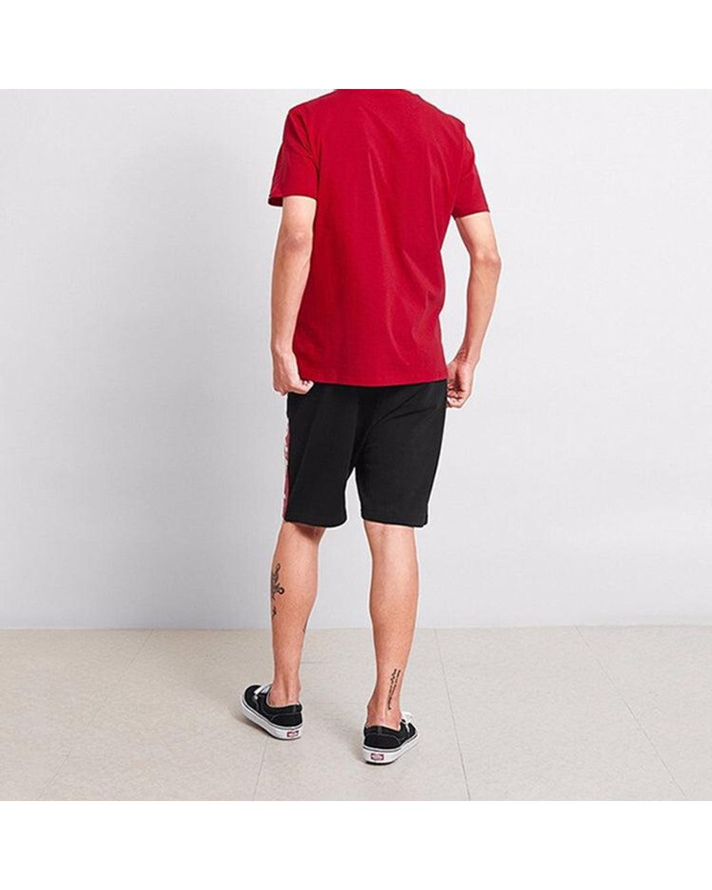 Vans Red Tee Attack Classic Logo Short Sleeve Casual for men
