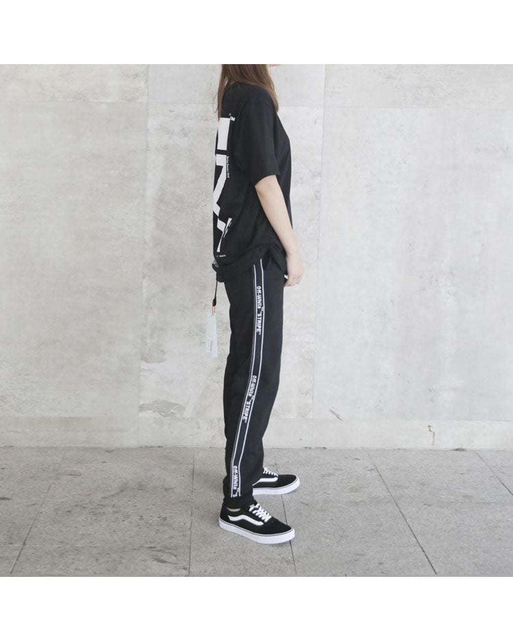 Off-White c/o Virgil Abloh Black Side Stripe Pants for men