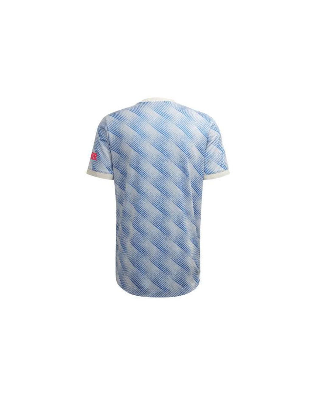 Adidas Blue Manchester United 21/22 Away Authentic Jersey 'Cloud' for men