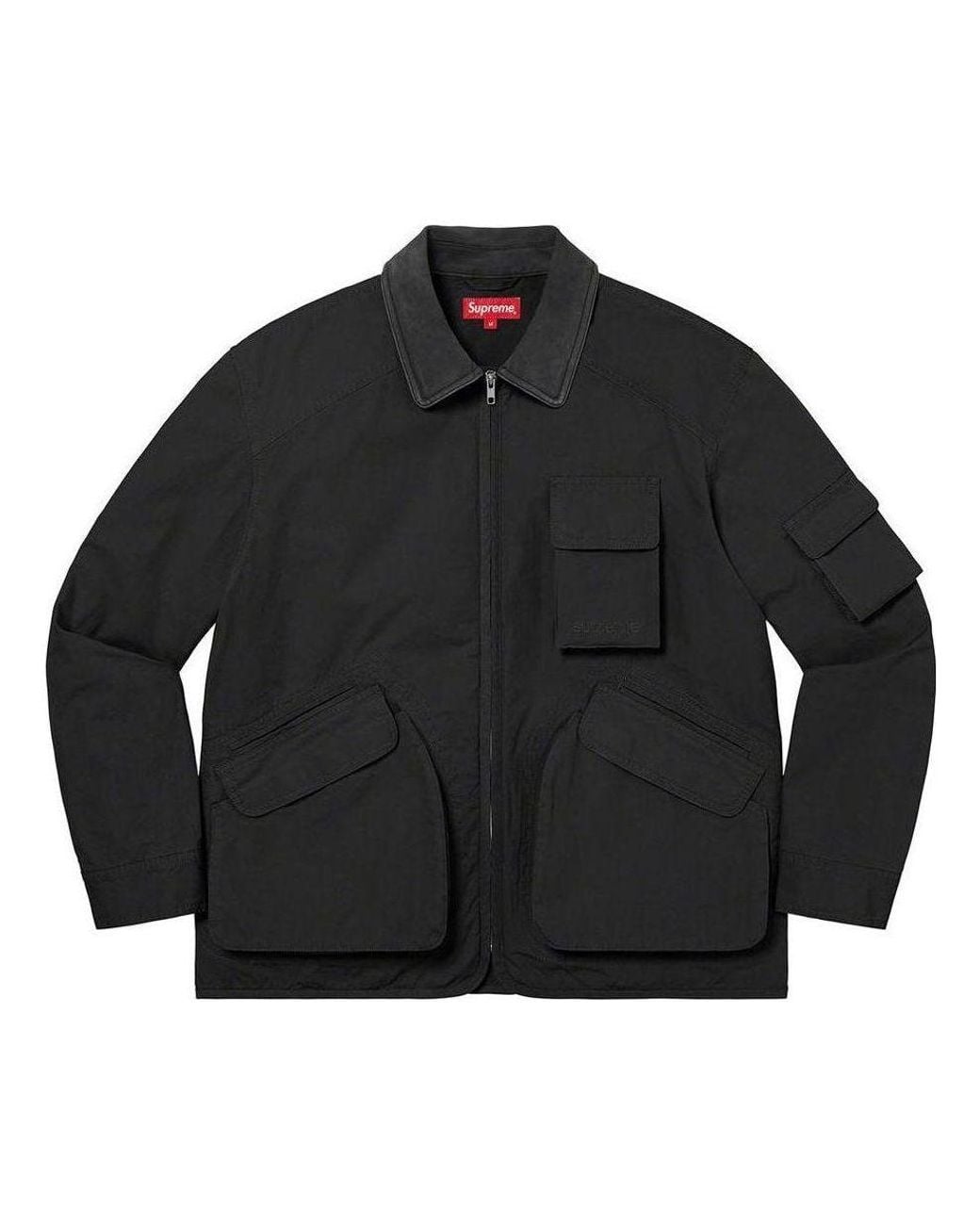 Supreme Cotton Utility Jacket in Black for Men | Lyst UK 