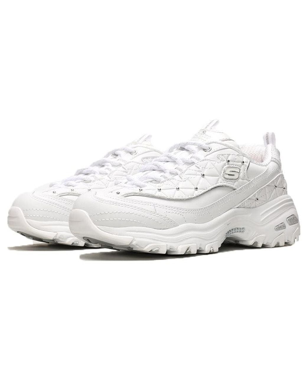 Skechers White (Wmns) D'Lites Glamour Feels Low/Dad Shoes Gs