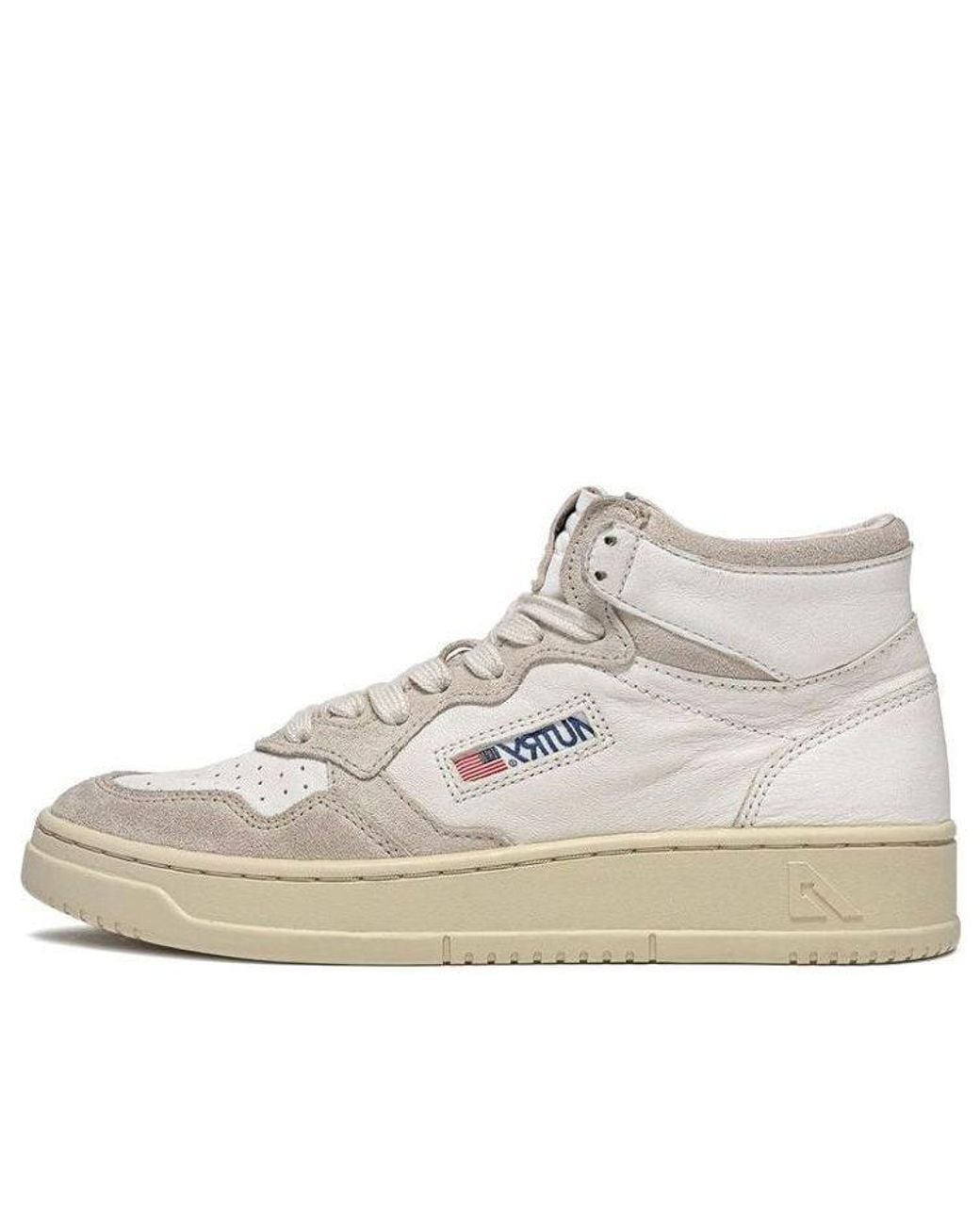 Autry White (Wmns) Medalist Mid Leather And Suede