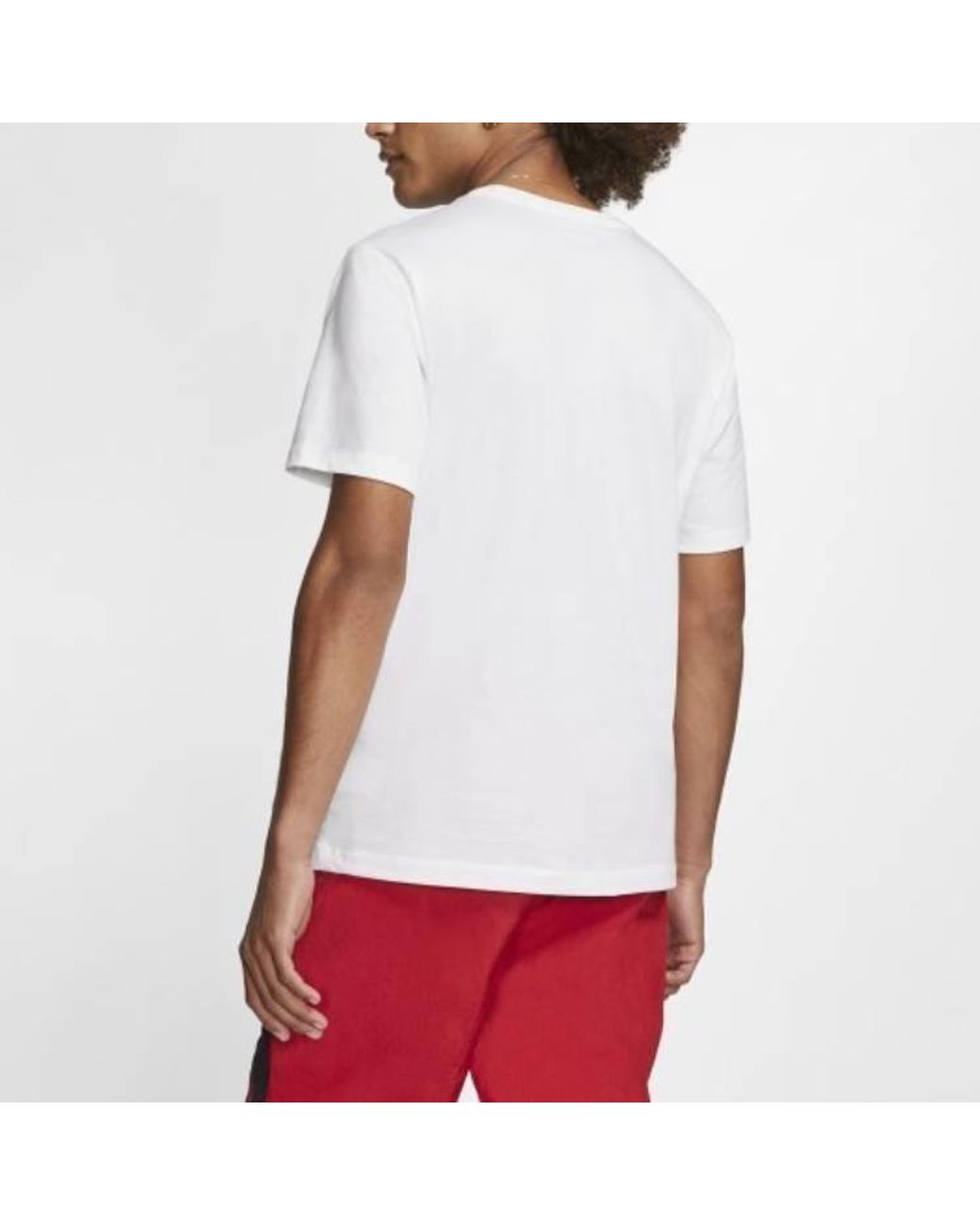 Nike White Jordan Aj85 Signature Printing Short Sleeve T-Shirt for men