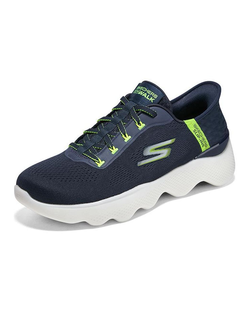 Skechers Blue Go Walk Massage Fit Lime' for men