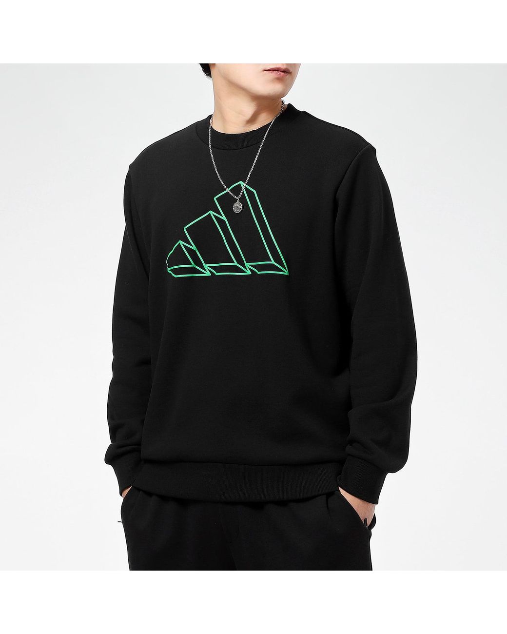 Adidas Blue Sportswear Graphic Crew Sweatshirt for men