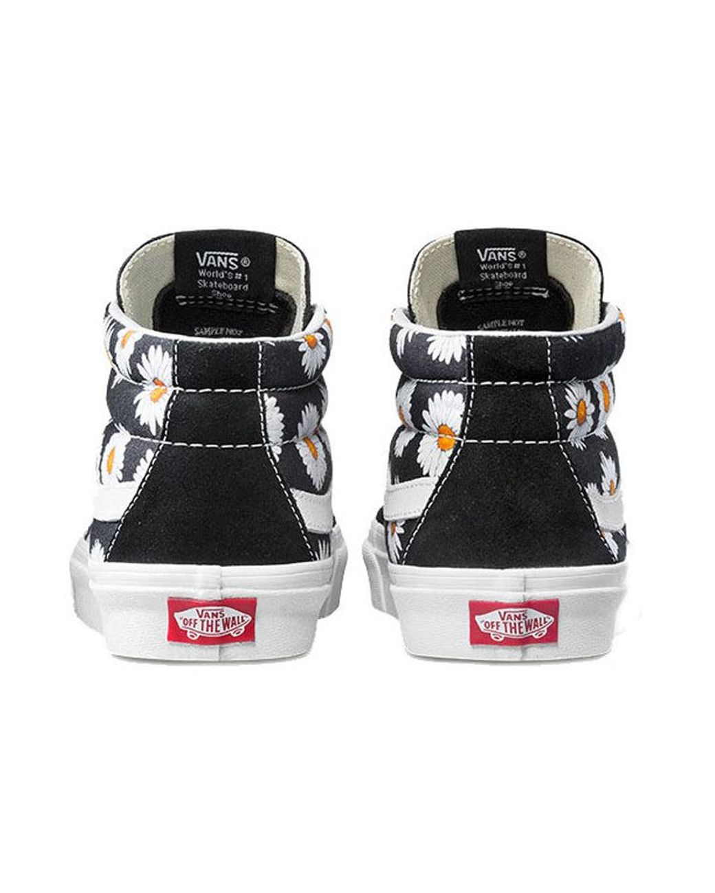 Vans Black Sk8-Mid Flower Pattern for men