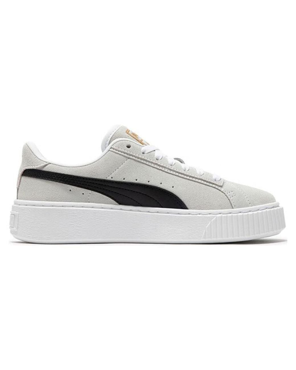 PUMA White (Wmns) Suedeplatform And'
