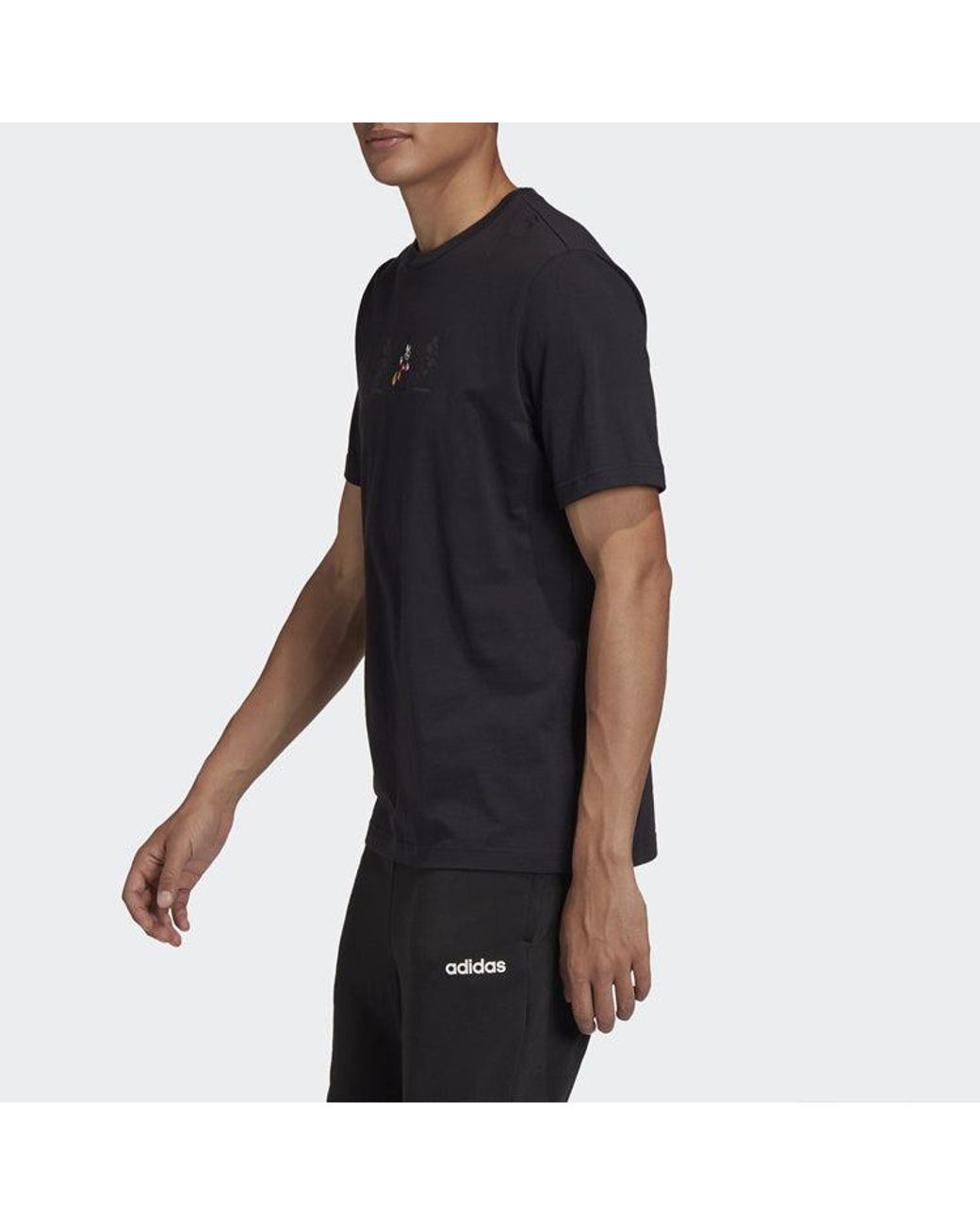 Adidas Black Disney Tee Training Sports Short Sleeve for men