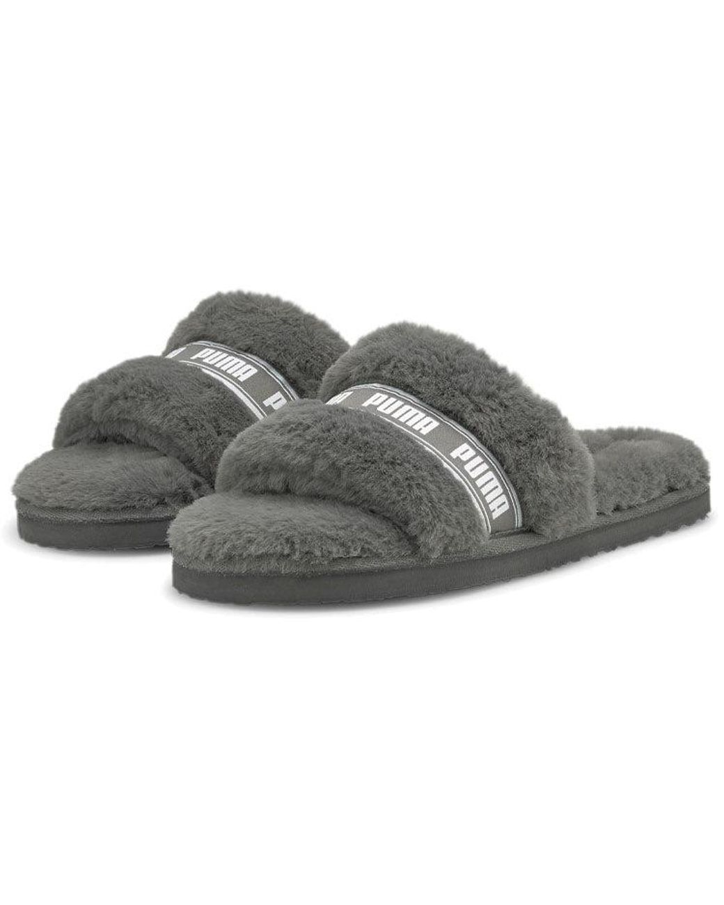 PUMA Gray (Wmns) Fluff Slide 'Charcoal'