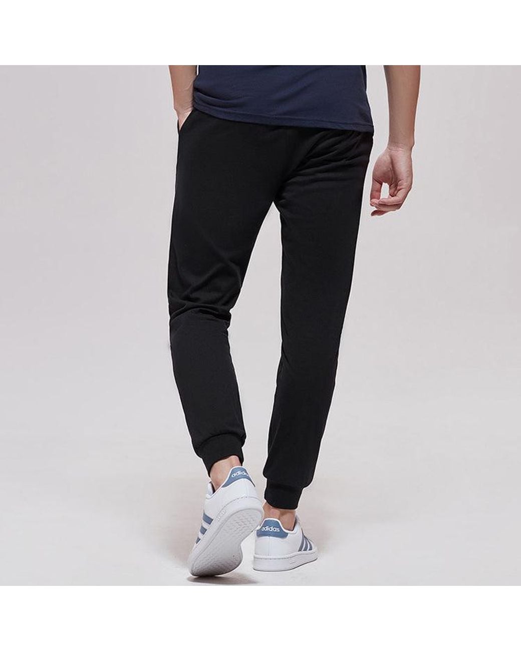Adidas Black Neo Ce Lgtwght Tp Small Logo Sports Pants for men