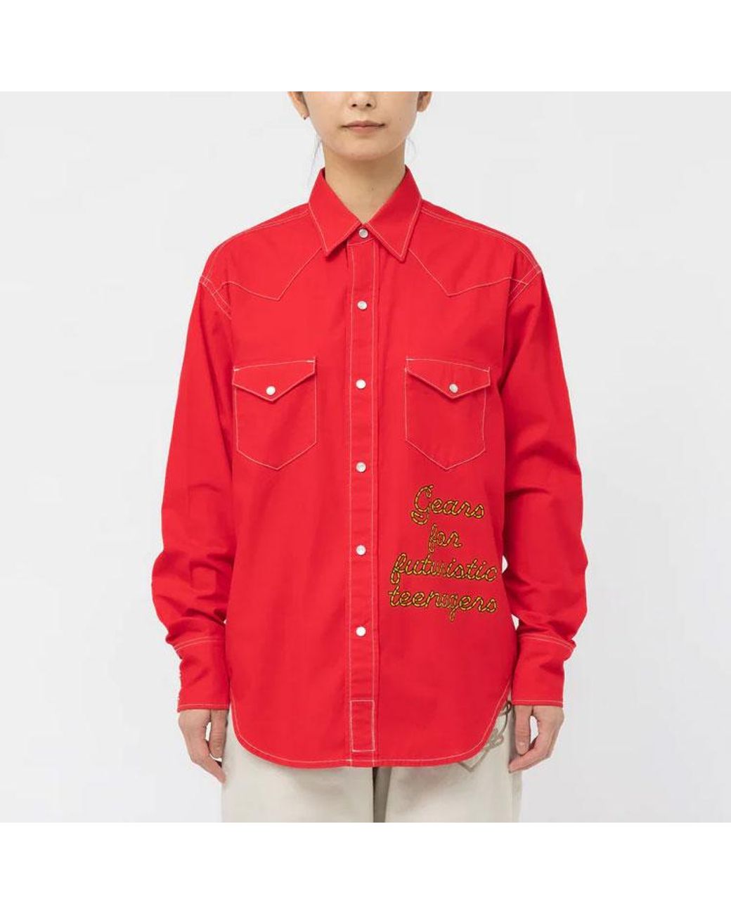 Human Made Red Western Shirt for men
