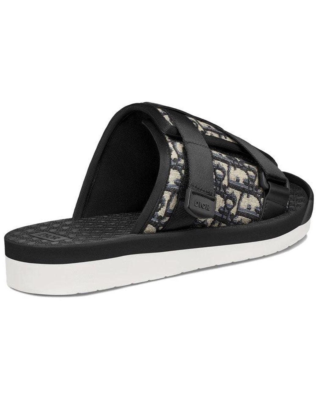 Dior Black Alpha Oblique Slippers for men