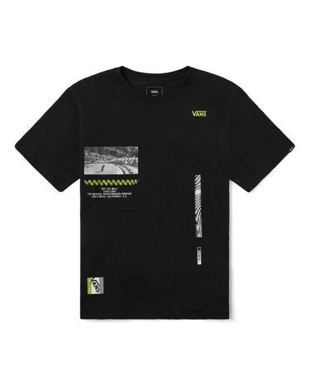 Vans Black Logo Printing Round-Neck