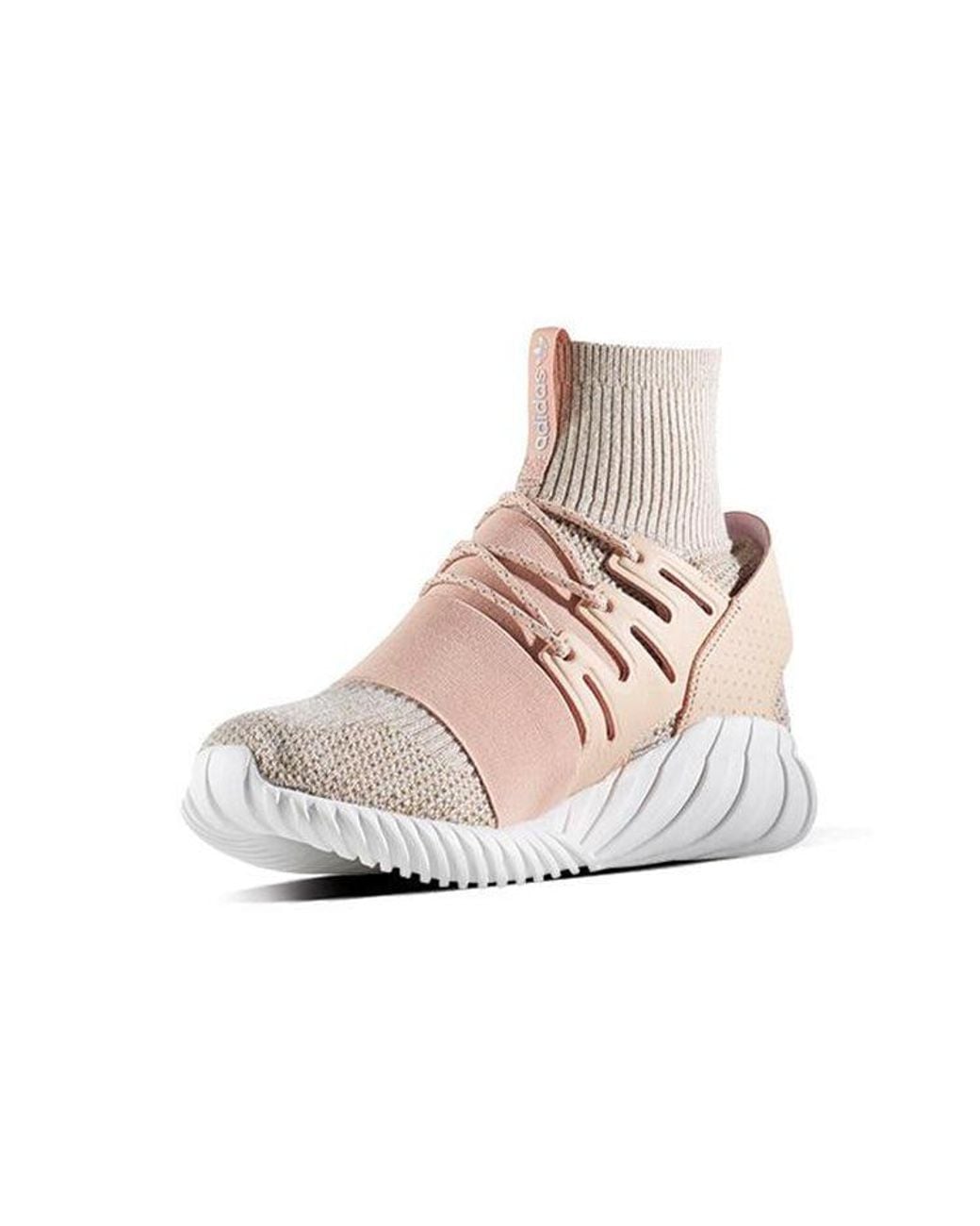 Adidas Brown Tubular Doom Primeknit 'St Pale Nude' for men