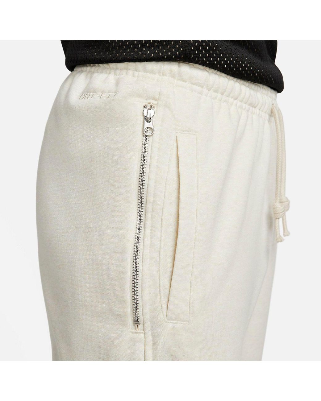 Nike White Dri-Fit Standard Issue Basketball Trousers for men
