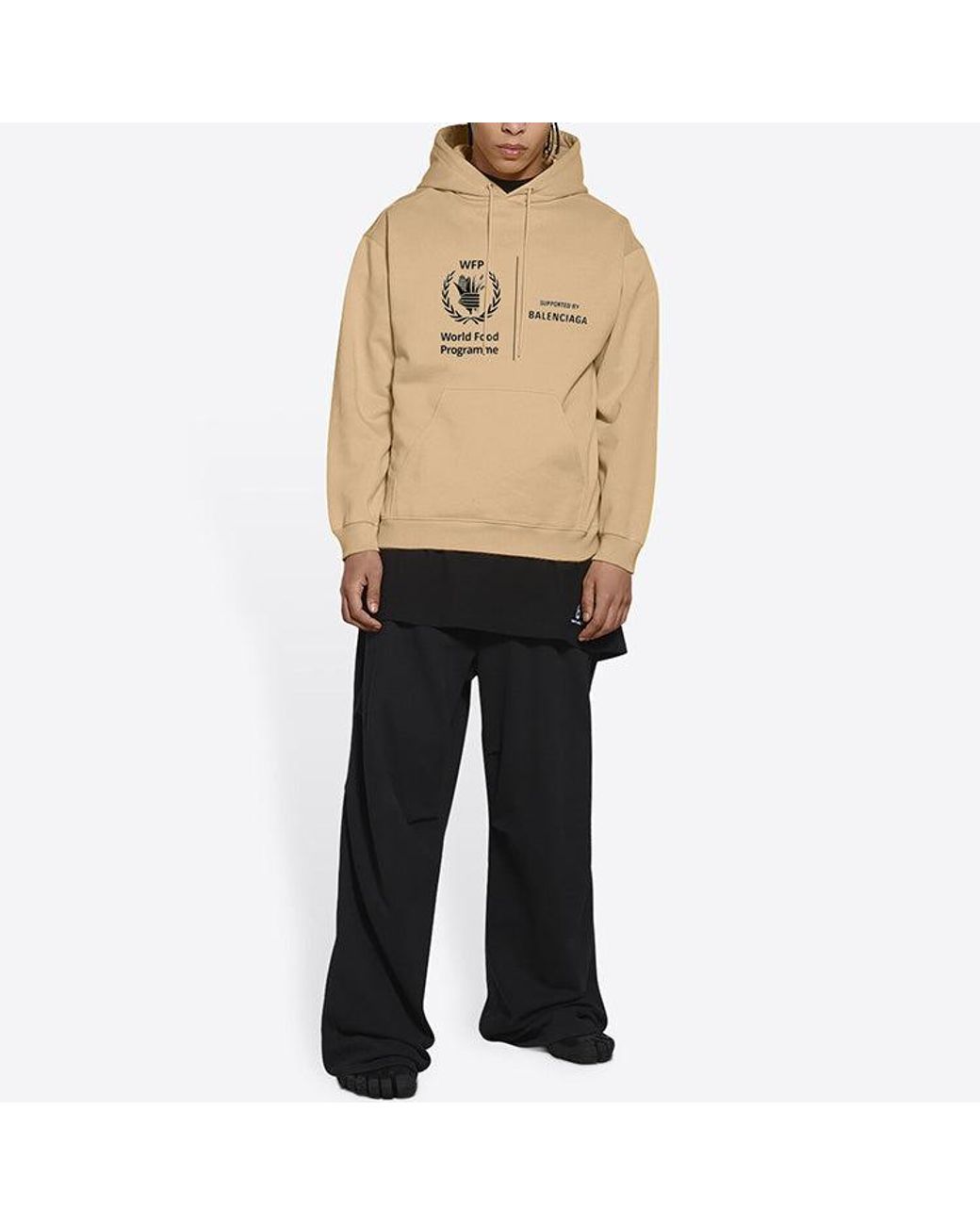 Balenciaga Natural X World Food Programme Medium Fit Hoodie for men