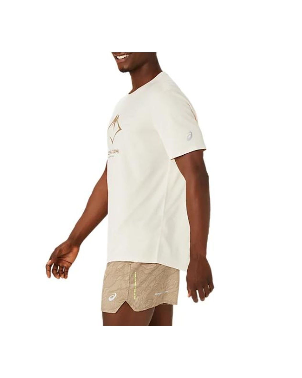 Asics Natural Fujitrail Running T-Shirt 'Oatmeal' for men