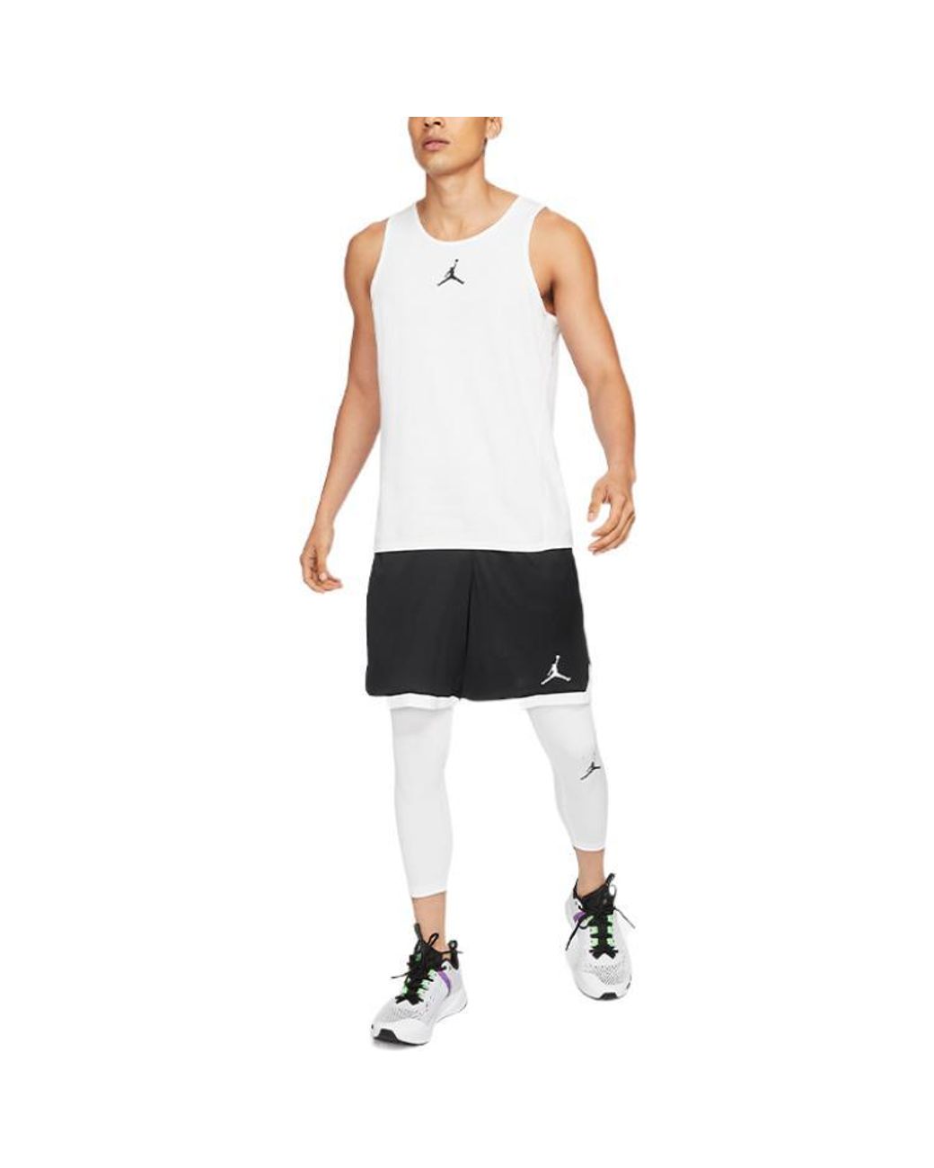 Nike White Dri-Fit 3/4-Length Tights for men