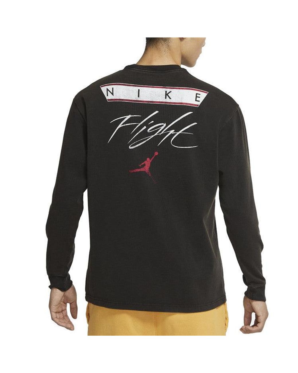 Nike Gray Logo Print Crew-Neck Sports for men