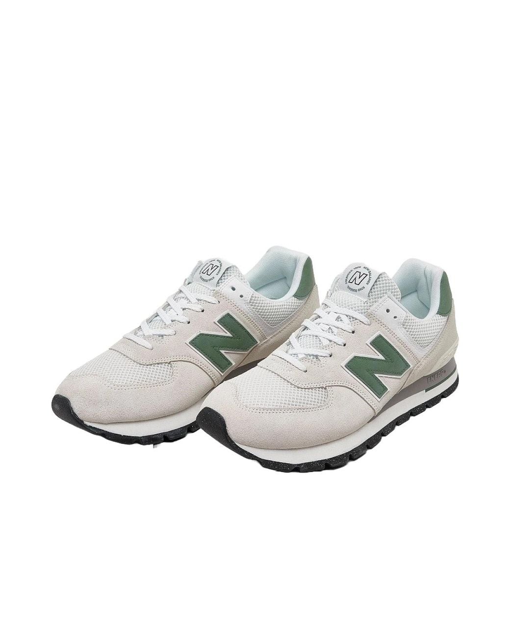 New Balance White 574 Rugged for men