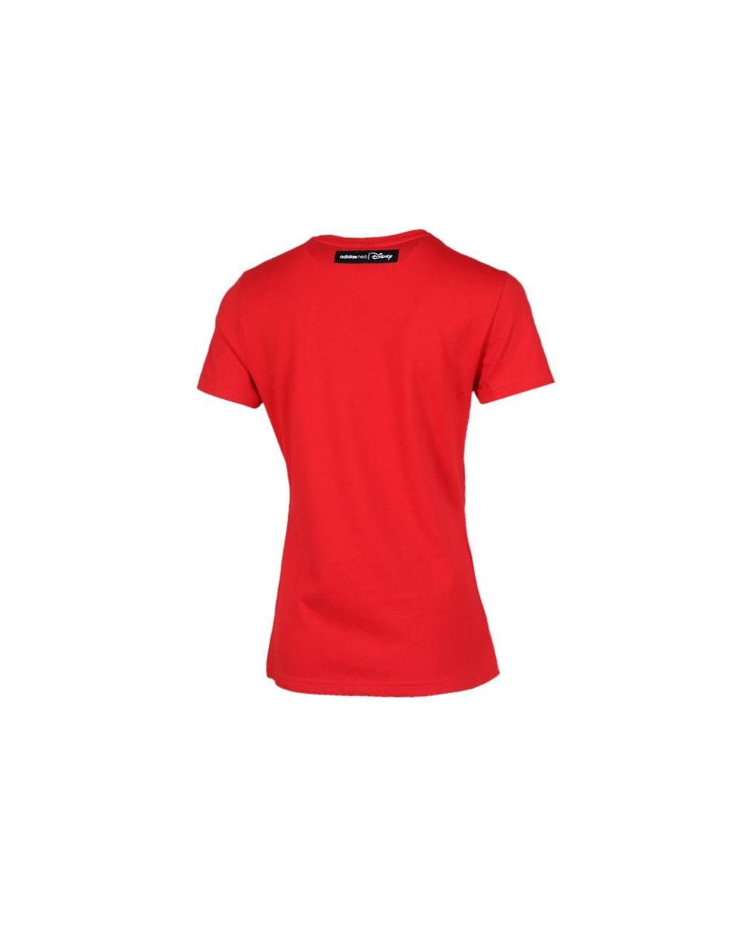 Adidas Red (Wmns) Neo X Disney Mickey Mouse Crossover Casual Sports Round Neck Short Sleeve