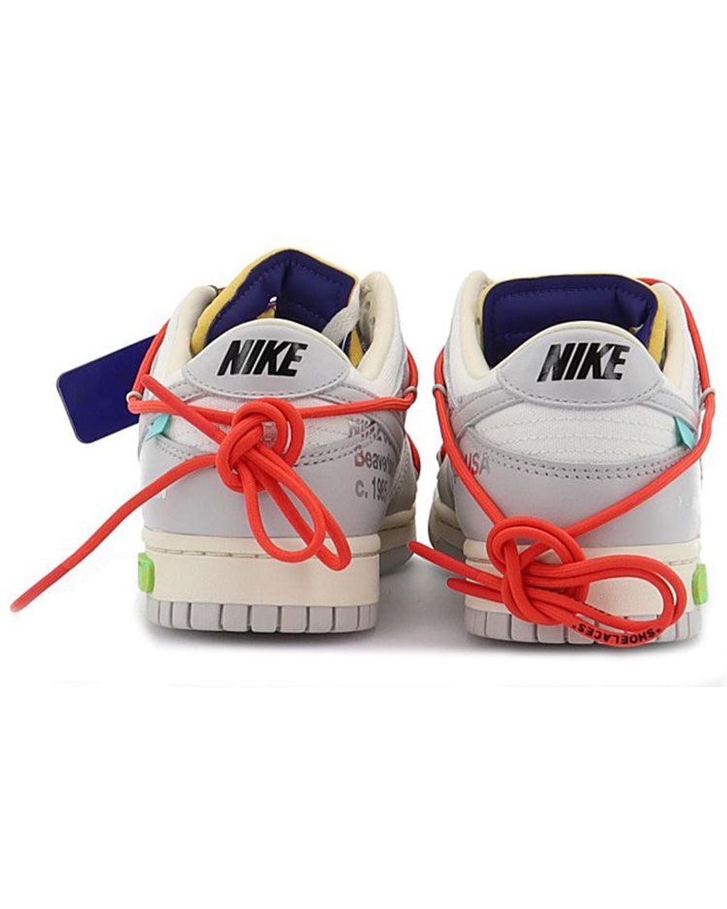 Nike Blue X Off- Dunk Low 'Lot 23 Of 50' for men