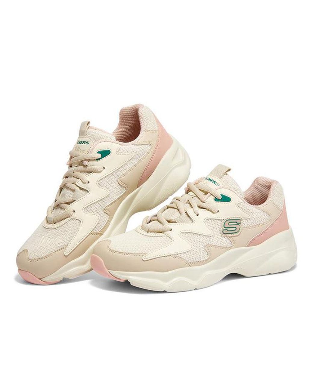 Skechers Natural (Wmns) D Lites Airy Low-Top Running Shoes