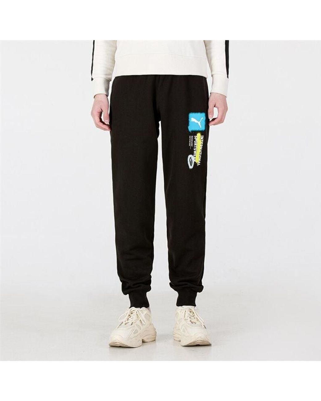 PUMA Black Logo International Sportswear Pants for men