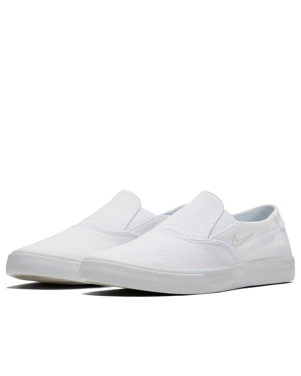 Nike White Portmore 2 Solarsoft Slip On Canvas Sb for men