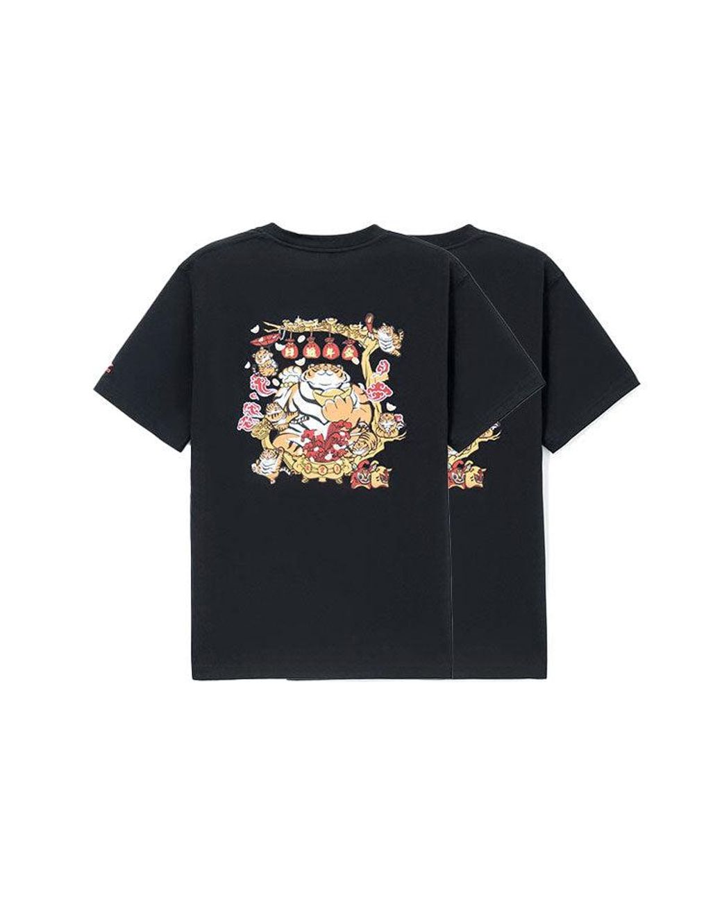 Li-ning Black Rijindoujin Cartoon Graphic T-Shirt for men