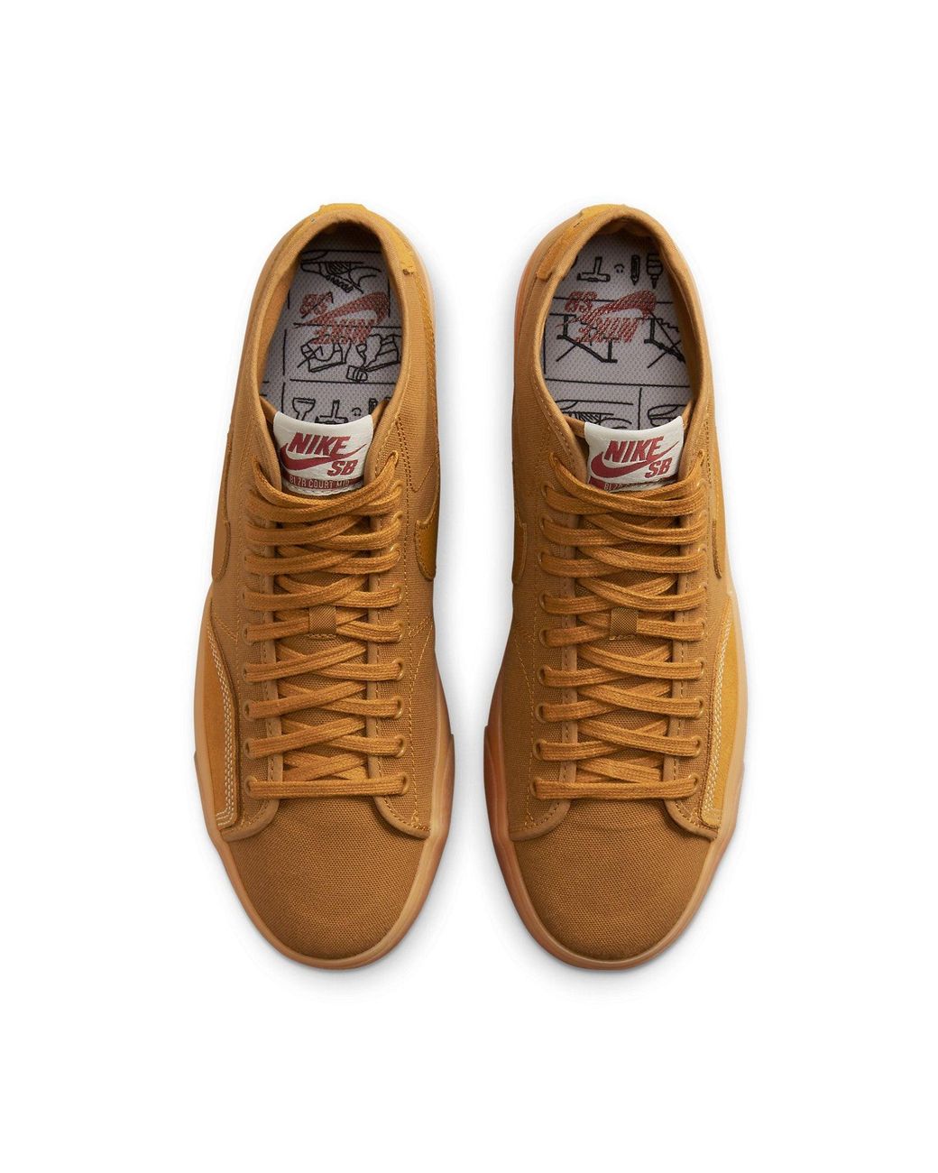 Nike Brown Blazer Court Mid Premium Sb 'Desert Ochre Gum' for men