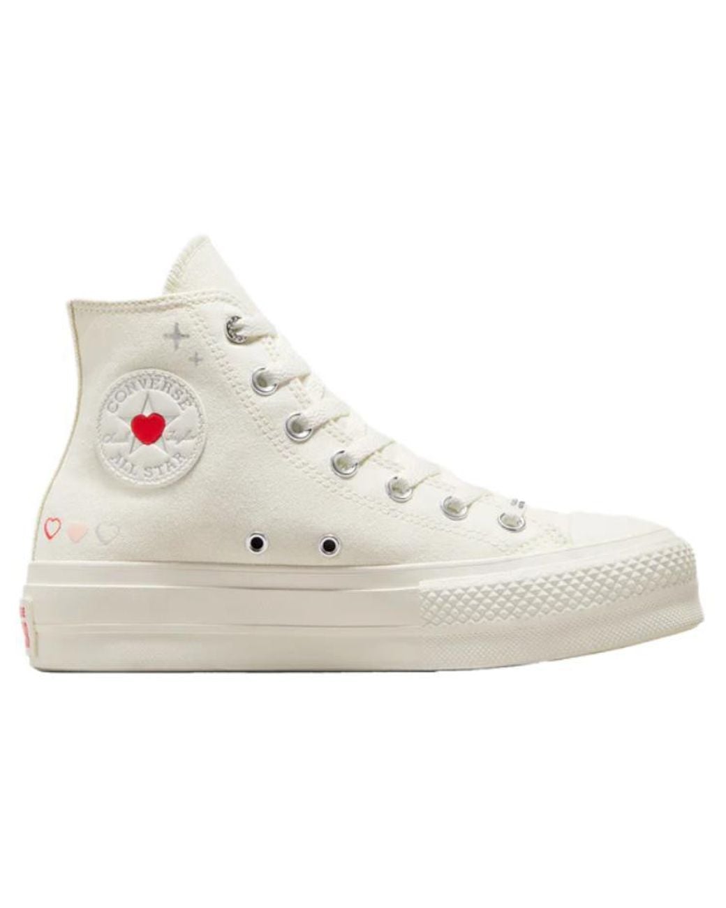 Converse White (Wmns) Chuck Taylor All Star Lift Platform Y2K Heart High Top Fever Dream'