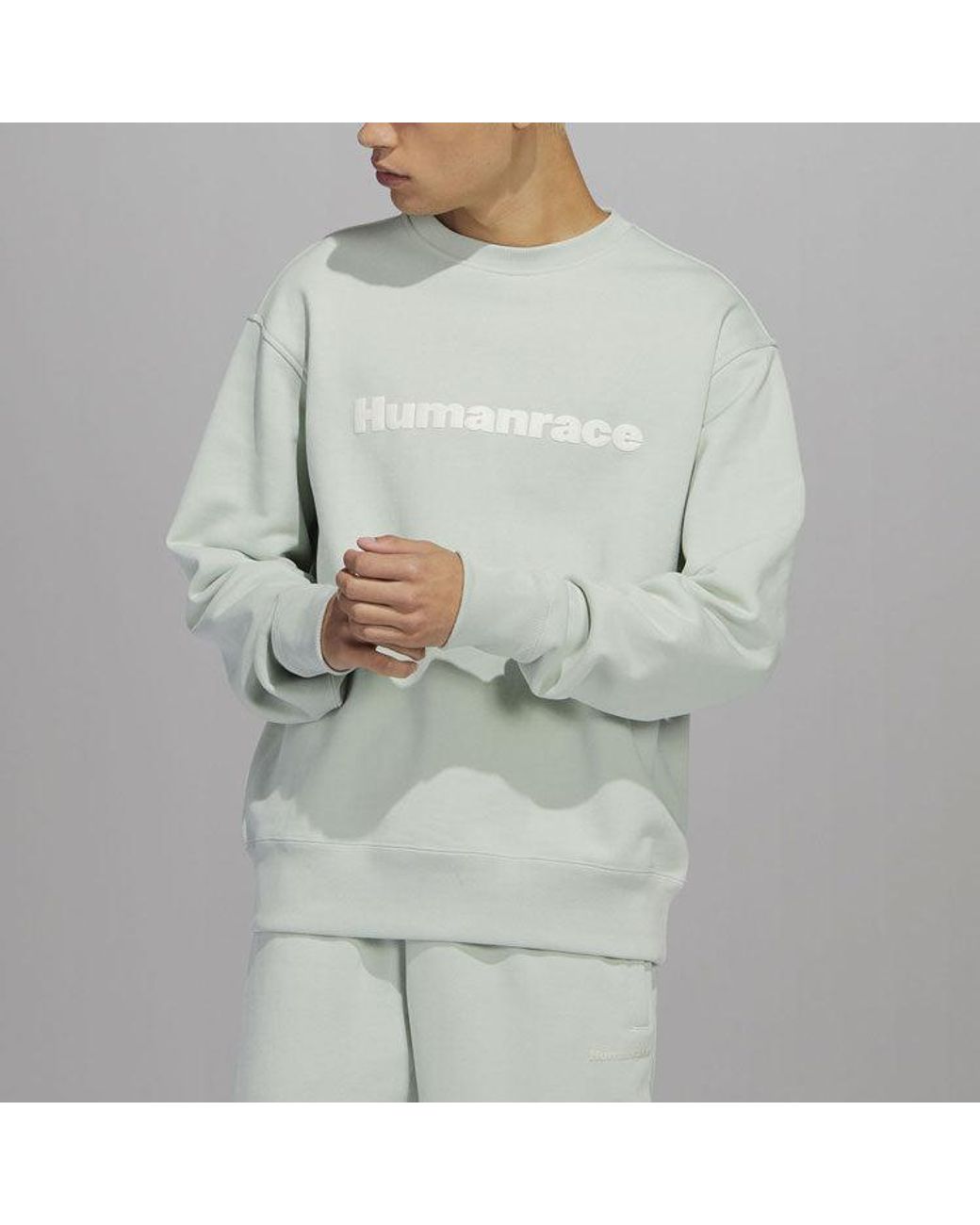 Adidas Green X Pharrell Humanrace Logo Sweatshirt for men