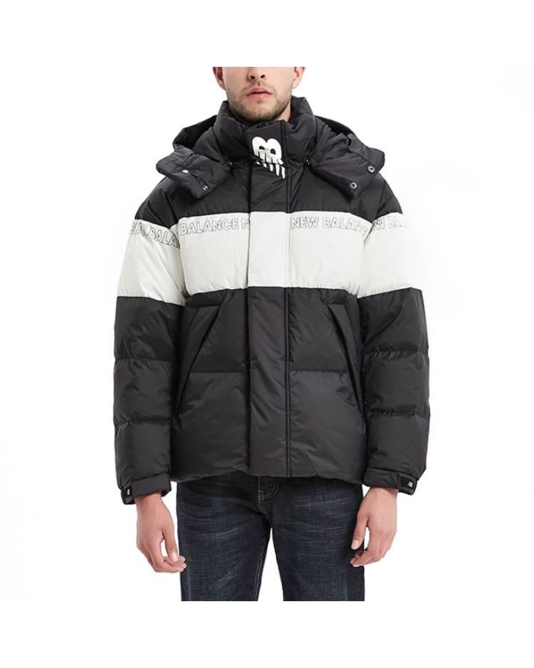 New Balance Black Colorblock Padded Jacket for men
