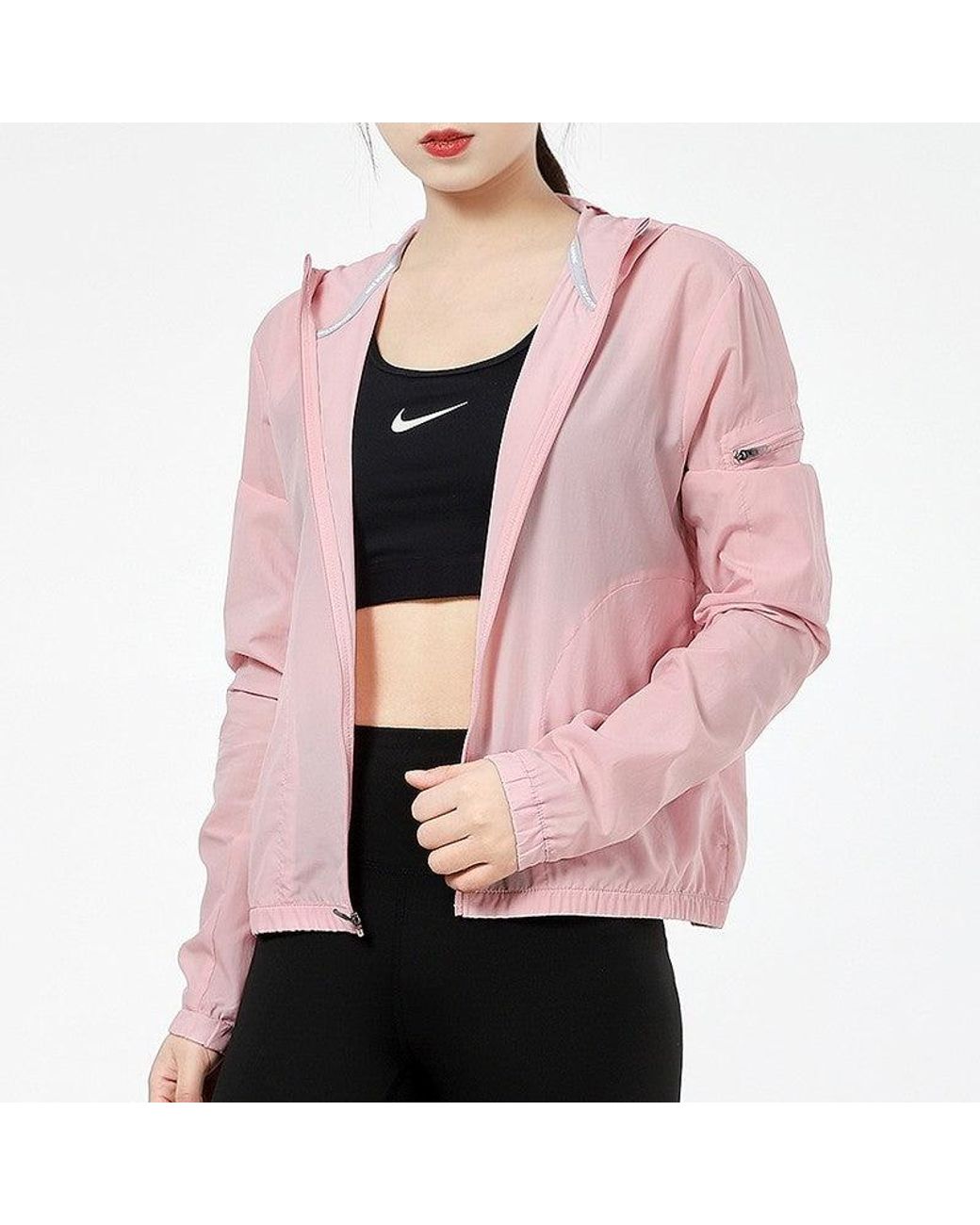 Nike Pink (Wmns) As W Nk Imp Lght Jkt Jacket Hd Glaze