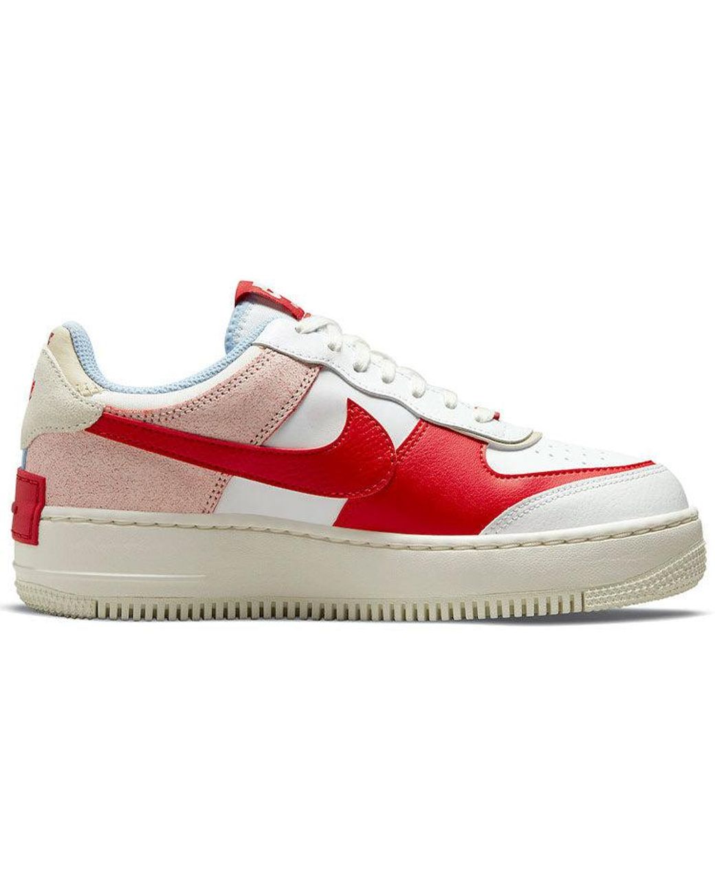 Nike Air Force 1 Shadow 'cracked Leather' in Red | Lyst
