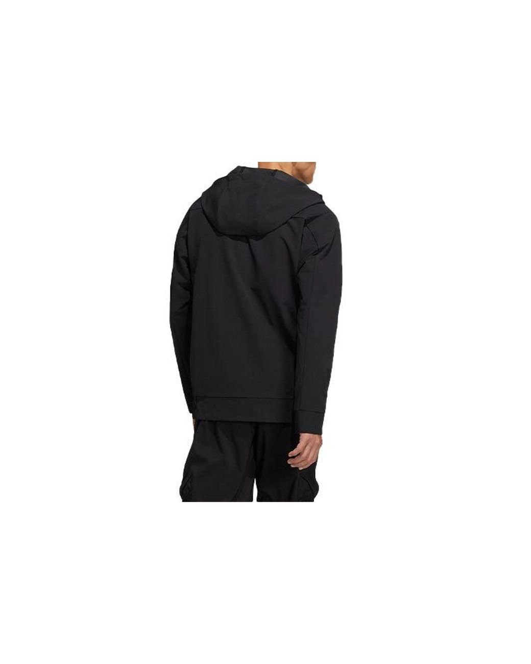 Adidas Black Athleisure Casual Sports Hooded Jacket Couple Style for men